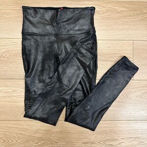 Spanx Black Leather Leggings
